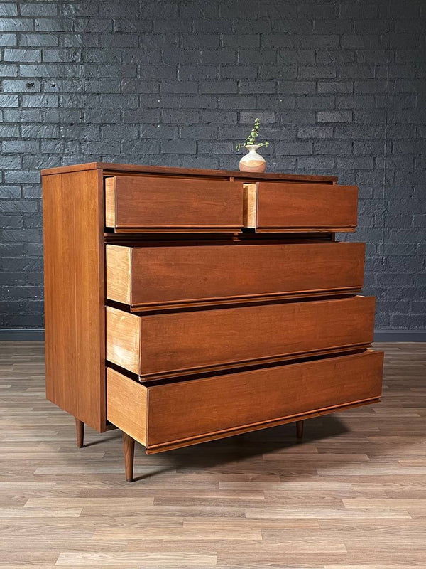 Mid-Century Modern Walnut Highboy Dresser by Dixie, c.1960’s