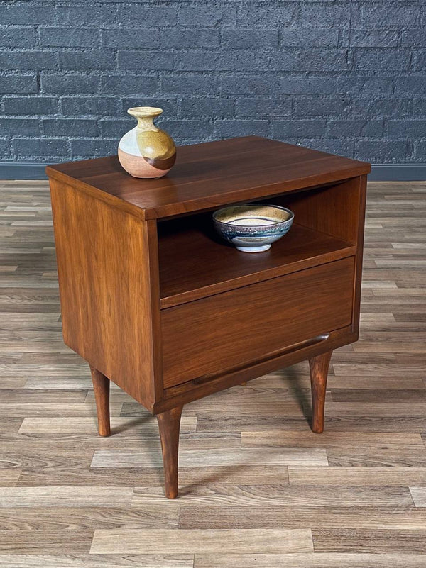 Single Mid-Century Modern Walnut Night Stand by LA Period, c.1960’s