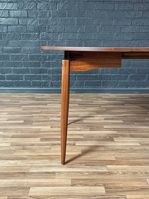 Expanding Mid-Century Modern Walnut Floating Top Dining Table, c.1960’s