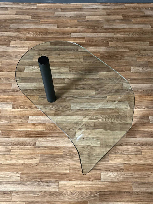 Vintage Post Modern Waterfall Glass Coffee Table or Side Table, c.1980’s