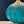 Hollywood Regency Italian Murano Glass & Brass Table Lamp in Turquoise Bullicante, c.1960’s