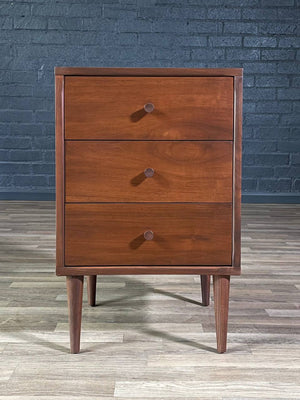 Pair of Mid-Century Modern 3-Drawer Walnut Night Stands, c.1960’s