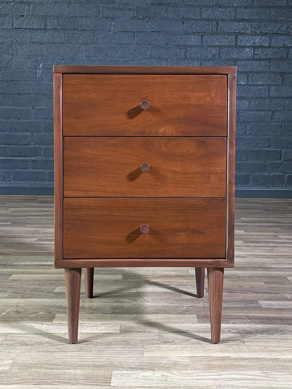 Pair of Mid-Century Modern 3-Drawer Walnut Night Stands, c.1960’s