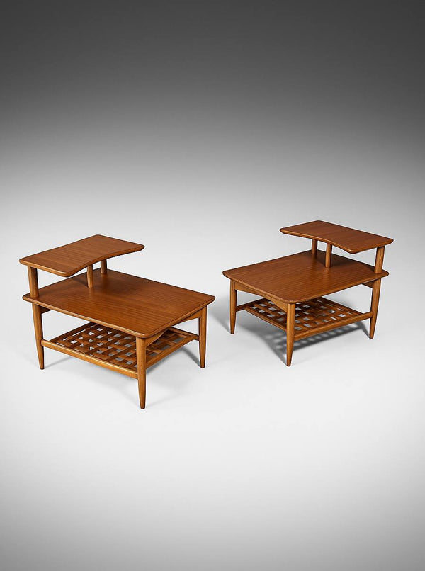 Pair of Mid-Century Two-Tier Side Tables by Lane, c.1960’s