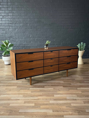 Mid-Century Modern Walnut 9-Drawer Dresser by The Rapport Co., c.1960’s