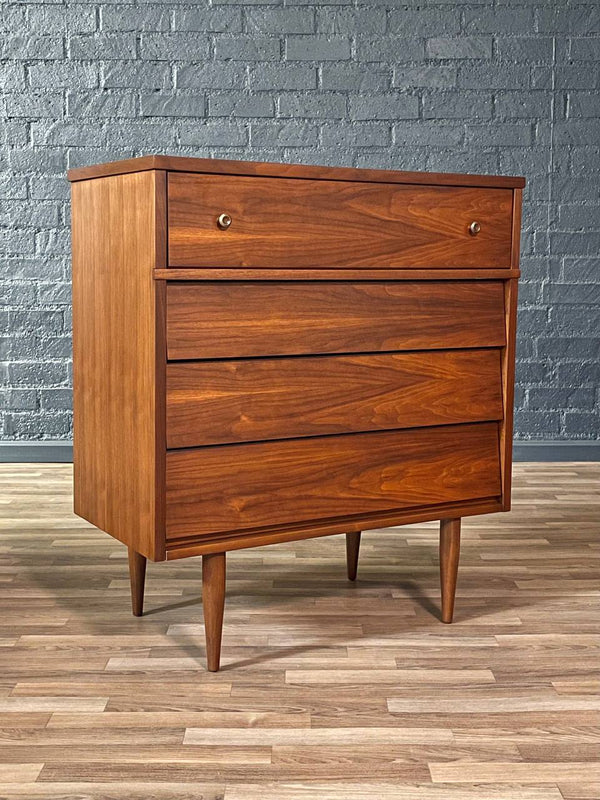 Mid-Century Modern Walnut Highboy Dresser by Harmony House, c.1960’s