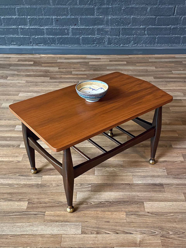 Pair of Mid-Century Modern Side Tables w/ Magazine Shelves, c.1960’s