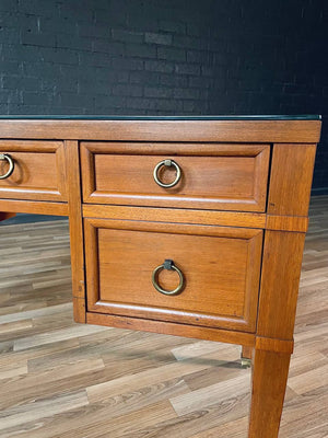 Mid-Century Modern Desk w/ Leather Top by Milling Road, c.1960’s