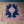 Large Persian Kashan Rug Hand-Knotted Rust Floral Medallion on Deep Indigo Field, c.1930s