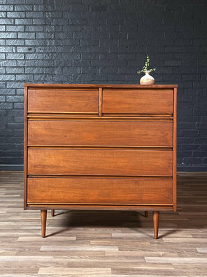 Mid-Century Modern Walnut Highboy Dresser by Dixie, c.1960’s