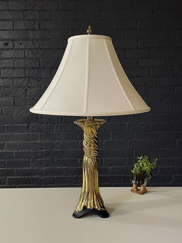 Mid-Century Modern Polished Brass Table Lamp by Rembrandt, c.1960’s