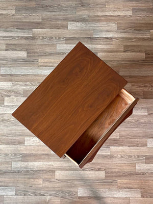 Mid-Century Modern Sculpted Walnut Night Stand, c.1960’s