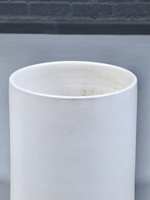 Mid Century Modern White Glazed Ceramic Planter, c.1960’s