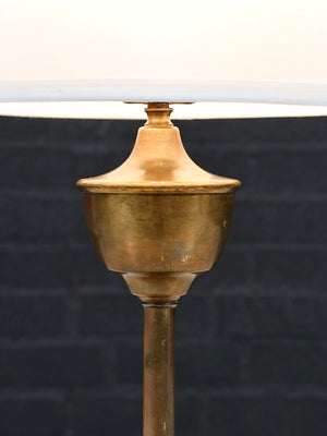 Pair of Neoclassical Revival Patinated Brass Urn Style Table Lamps c.1960's