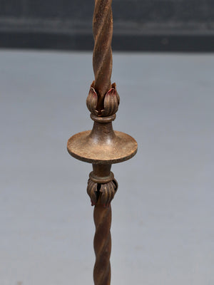 Antique Spanish Revival Wrought Iron Floor Lamp by Moe Bridges, c.1920's