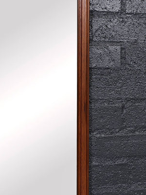 Mid Century Modern Sculpted Walnut Wall Mirror, c.1960's