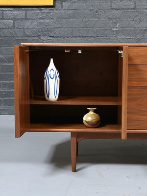 Kipp Stewart Walnut Declaration Credenza for Drexel, c.1950's