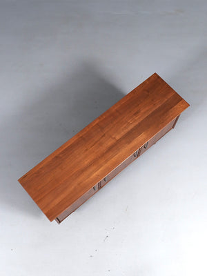 Mid Century Modern Solid Walnut 3-Door Credenza by Ace-Hi, c.1960's