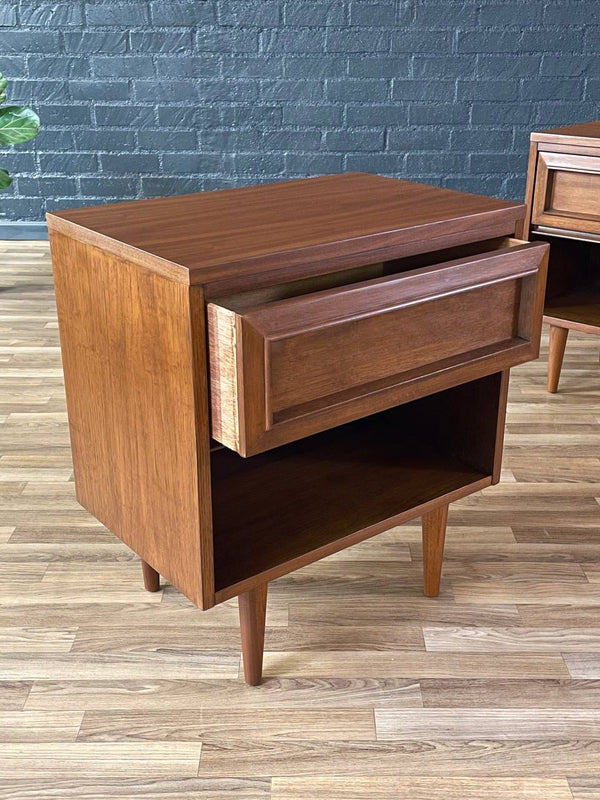 Pair of Mid-Century Modern Walnut Night Stands by Morris of CA, c.1960’s