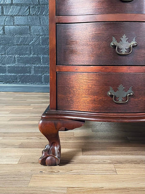 Colonial Revival Secretary Desk w/ Glass Bookcase, c.1950’s