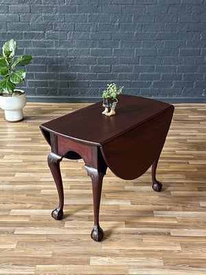 Antique Queen Anne Style Drop- Leaf Dining Table with Cabriole Legs, c.1900’s