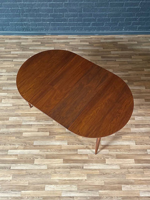 Expanding Mid-Century Modern Walnut Floating Top Dining Table, c.1960’s