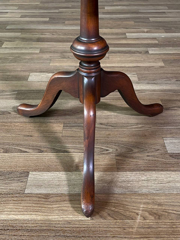 English Georgian Style Mahogany Pie Crust Side Table, c.1940’s