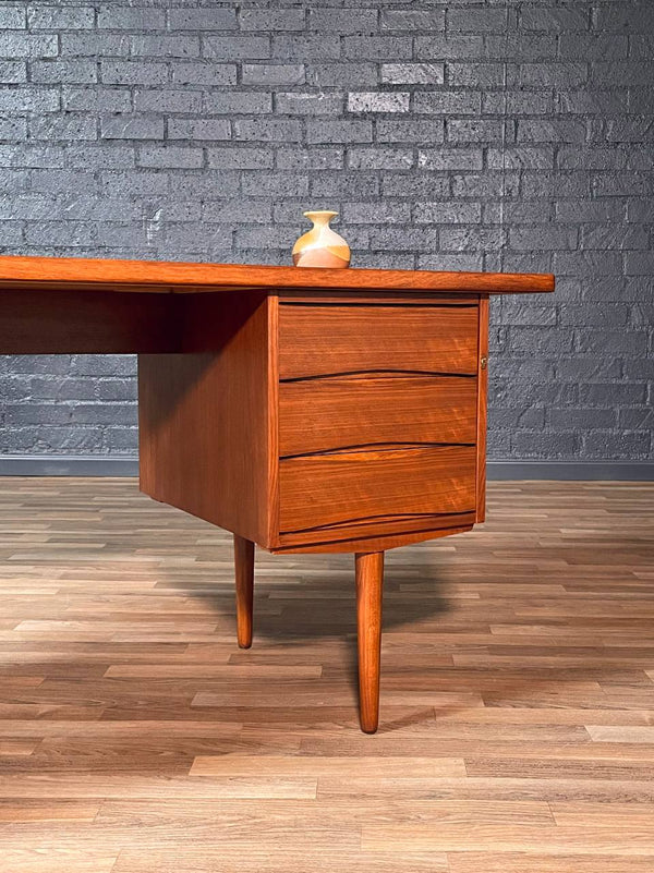 Mid-Century Modern Walnut Executive Desk by Fredrik Kayser, c.1960’s