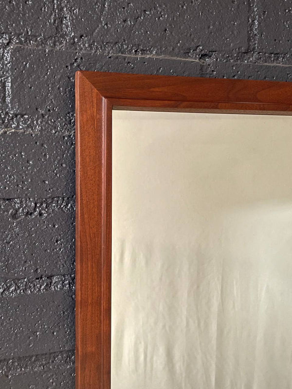 Mid-Century Modern Sculpted Walnut Wall Mirror, c.1950’s