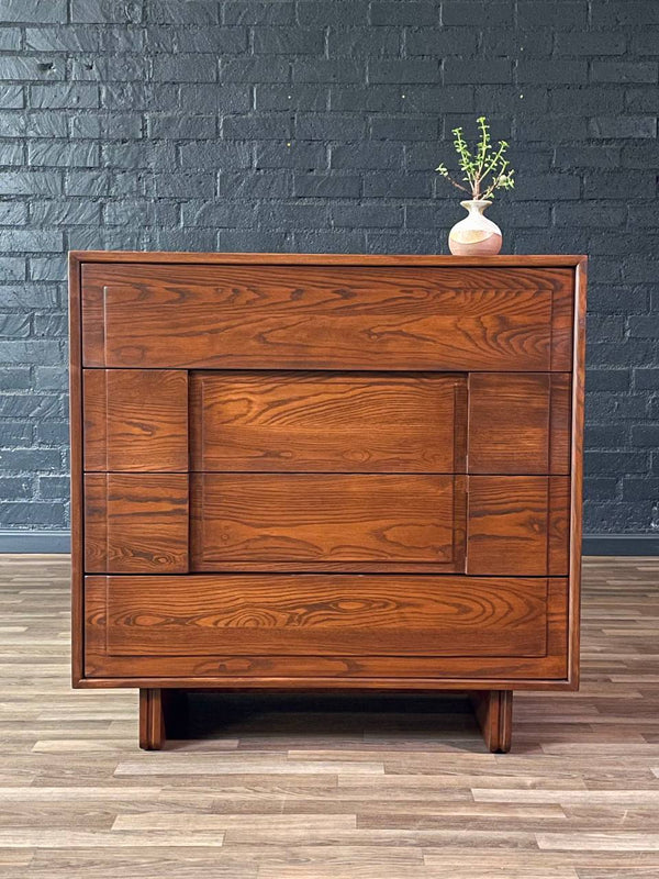 Mid-Century Modern Geometric Highboy Dresser, c.1960’s