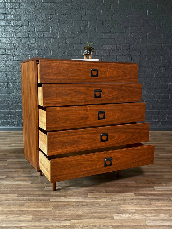 Mid-Century Modern Walnut Highboy Dresser by Dixie, c.1960’s
