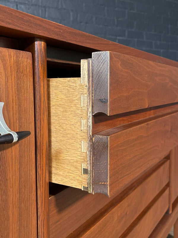 Mid-Century Modern Walnut Credenza by Stanley, c.1960’s