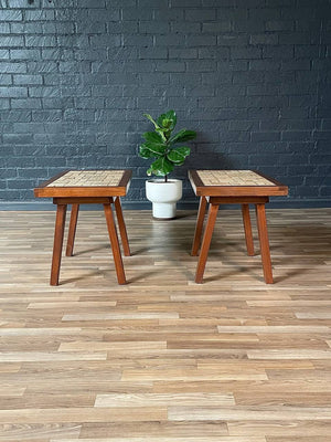 Pair of Mid-Century Modern Tile Top Side Tables, c.1970’s