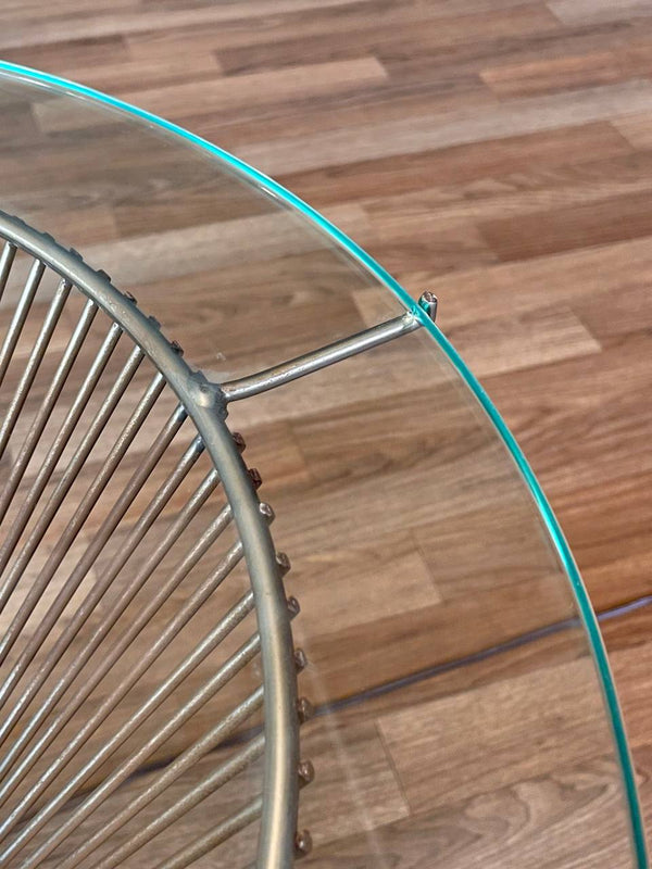 Laurel Wired Floor Lamp w/ Glass Side Table, c.1960’s