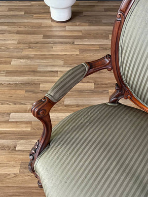 Victorian Rococo Revival Carved Walnut Armchair, c.1940’s