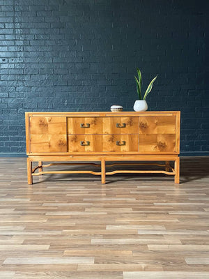 Mid-Century Modern Burlwood Credenza by Ray See for SeeMar of California, c.1950’s