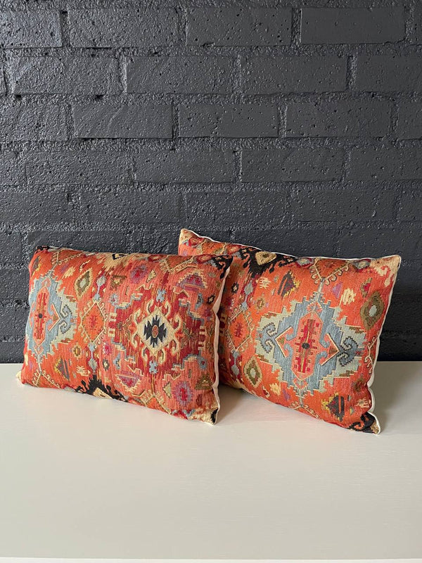 Pair of Antique Italian Decorative Textile Pillow Set, c.1920’s