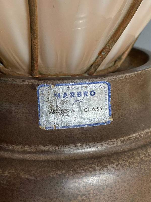 Mid-Century Modern Italian Murano Glass & Brass Table Lamp by Marbro, c.1960’s