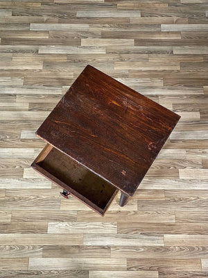 Antique American Primitive Handcrafted Spool-Turned Leg Side Table, c.1900’s