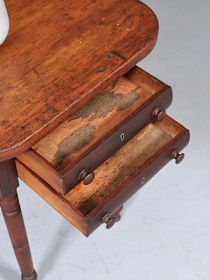 Antique American Sheraton Pine Two-Drawer Work End Table, c.1900’s