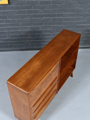 Heywood-Wakefield Model M-328W Drop Down Desk w/ Bookcase, c.1950’s