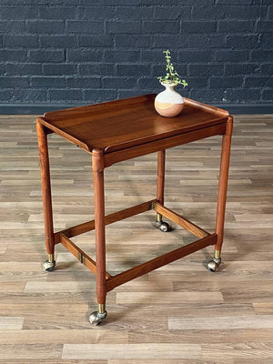 Mid-Century Danish Modern Collapsible Serving Cart by John Stuart, c.1960’s