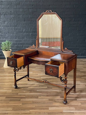American Colonial Mahogany Vanity Desk, c.1940’s