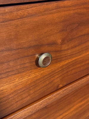 Mid-Century Modern Walnut Highboy Dresser by Harmony House, c.1960’s