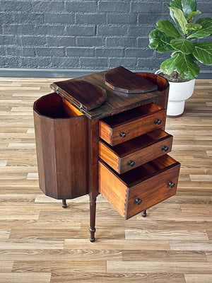 Antique English Hepplewhite Mahogany Bowfront Entry Cabinet, c.1950’s