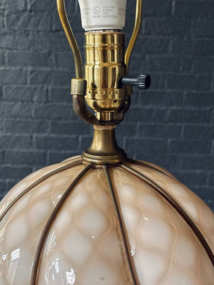 Mid-Century Modern Italian Murano Glass & Brass Table Lamp by Marbro, c.1960’s