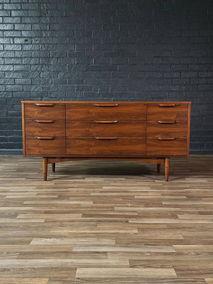 Mid-Century Swedish Modern 9-Drawer Walnut Dresser, c.1960’s