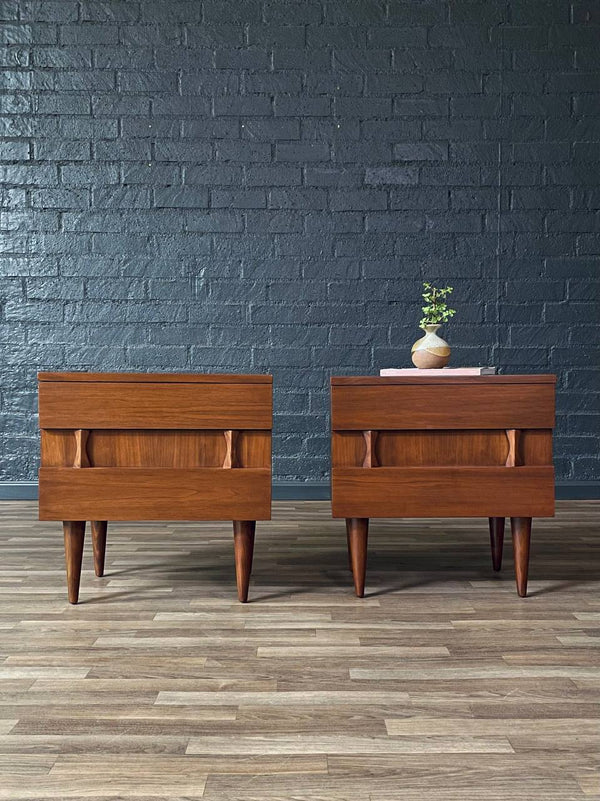 Pair of Mid-Century Modern Sculpted Night Stands by American of Martinsville, c.1950’s