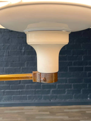 Mid-Century Adjustable Brass Saucer Style Desk Lamp by Dazor, c.1950’s