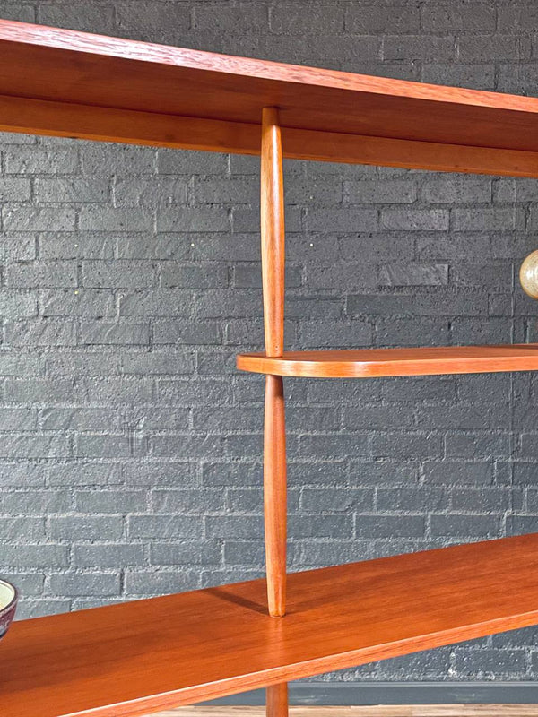 Mid-Century Modern Teak Bookshelf Room Divider Shelving Unit, c.1960’s
